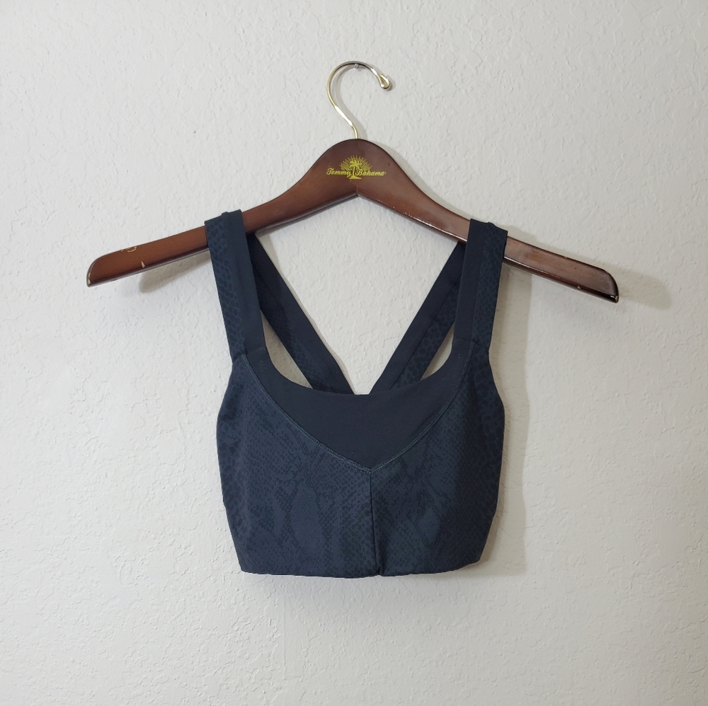 Lululemon Black Snake Skin Active Sports Bra 4